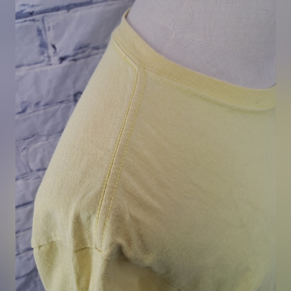 Stussy Men's T-Shirt Tee Vintage 90s Y2K Crown Yellow Broken Crown Logo Medium - Picture 6 of 10